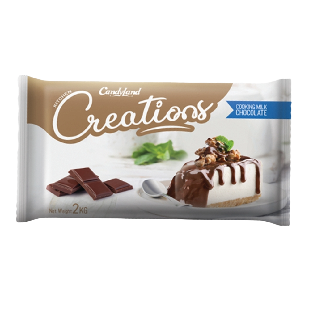 Candyland - Creations - Cooking Milk Chocolate - 2KG - Chocolate Bar