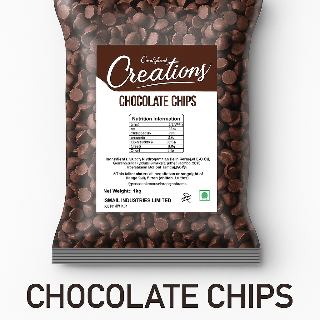 Candyland Creations - Chocolate Chips - Premium - 1 KG x 12 Packs