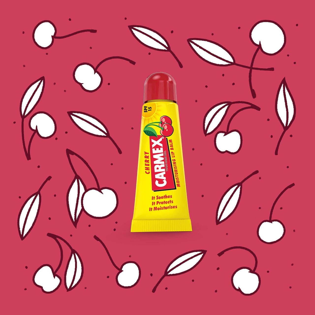 Carmex - Daily Care Moisturizing - Lip Balm - Squeeze Tube - Cherry - 10g