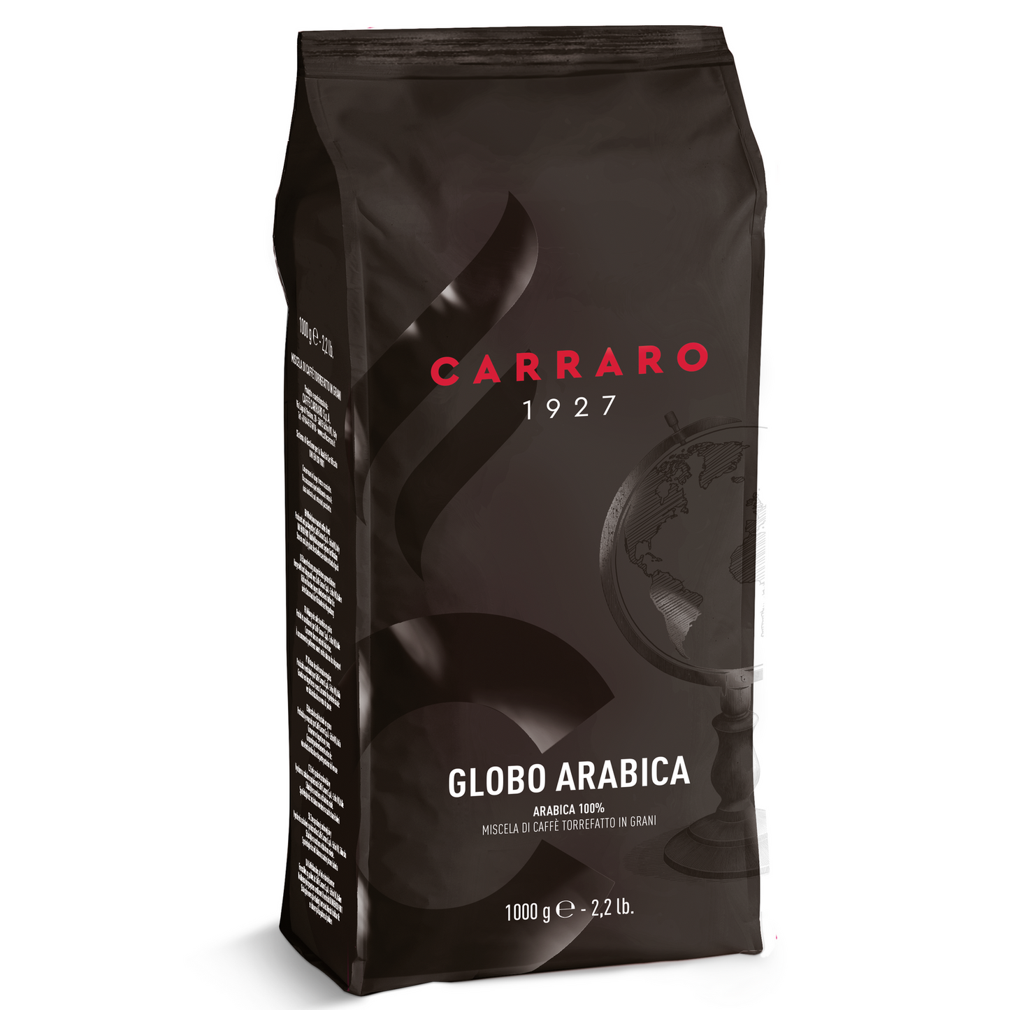 Carraro - GLOBO Arabica - FINE ITALIAN Coffee Beans - 1Kg - Arabica 100% simply silken