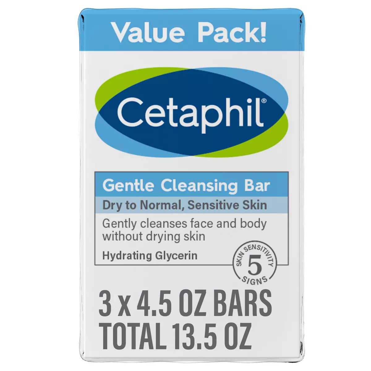 Cetaphil - Gentle Cleansing Skin - Bar Soap - 3pk/4.5oz