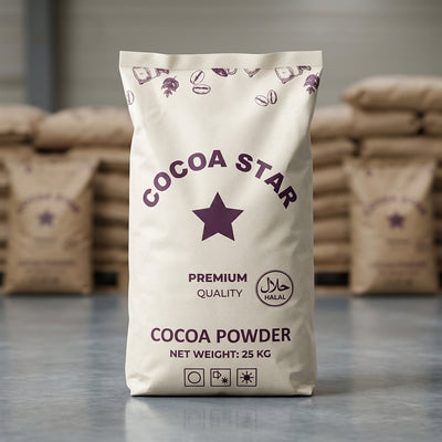 Cocoa Star Premium Cocoa Powder 25 kg Bulk Bag | Halal Certified (10–12% Fat)
