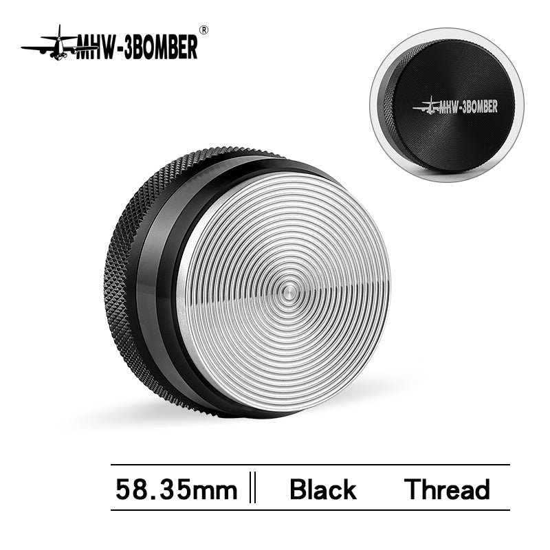 Coffee Cartel - MHW3 Bomber - CD-Texture Tamper & Distributor-58.35mm - Thread, Black, Stainless Steel - T5250T