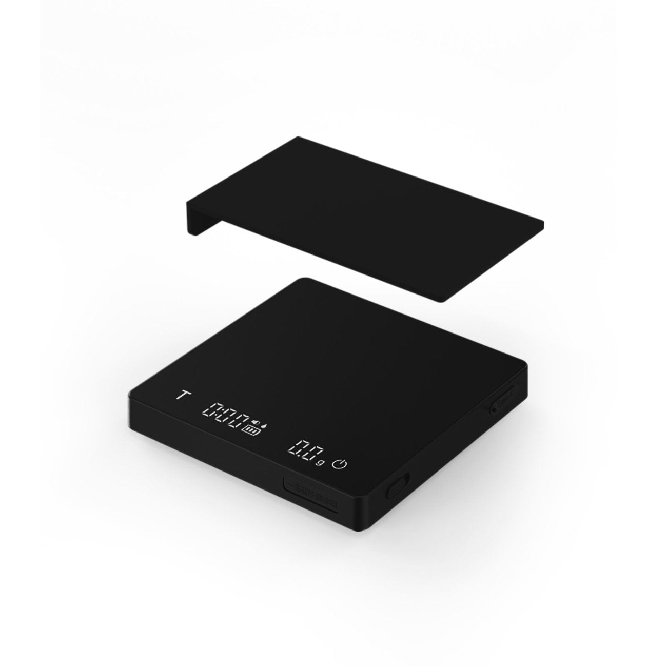 Coffee Cartel - MHW3 Bomber - Espresso Scale - Cube Coffee Scale - Version 2.0 - 124x124x22mm - Black, Digital, with Timer - ES6027B