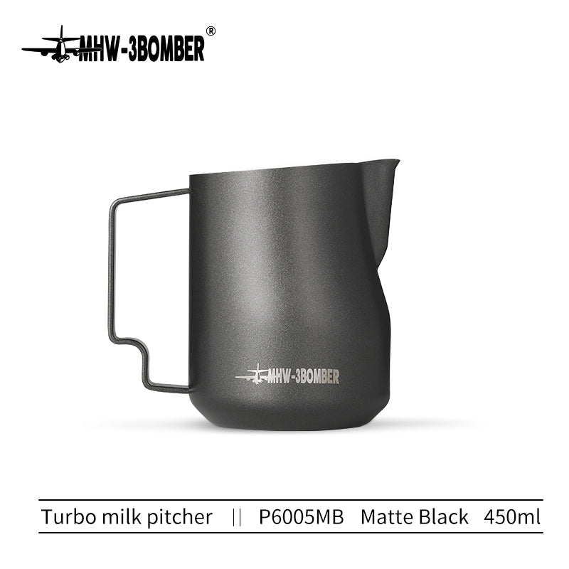 Coffee Cartel - MHW3 Bomber - Turbo Milk Pitcher-450ml - Matte Black, Stainless Steel - P6005MB
