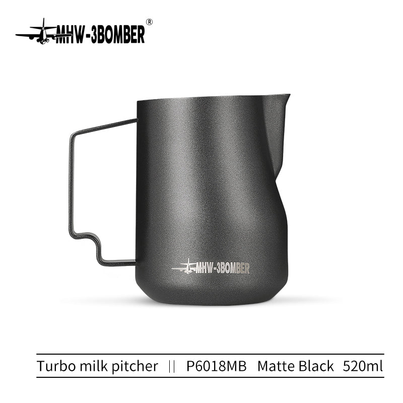 Coffee Cartel - MHW3 Bomber - Turbo Milk Pitcher-520ml - Matte Black, Stainless Steel - P6018MB