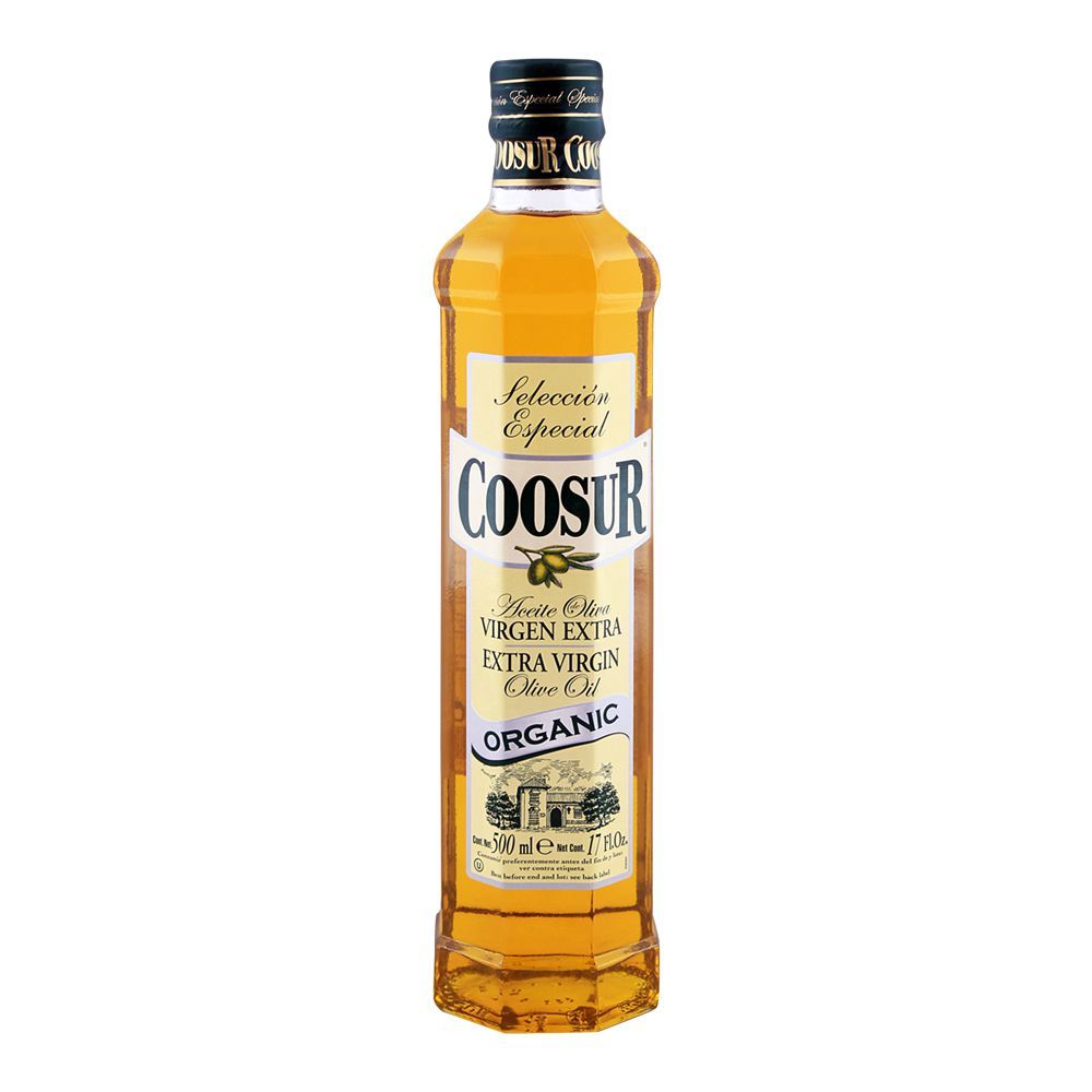 Coosur - Spanish - Extra Virgin Olive Oil - Organic - 500 ML - Glass Bottle