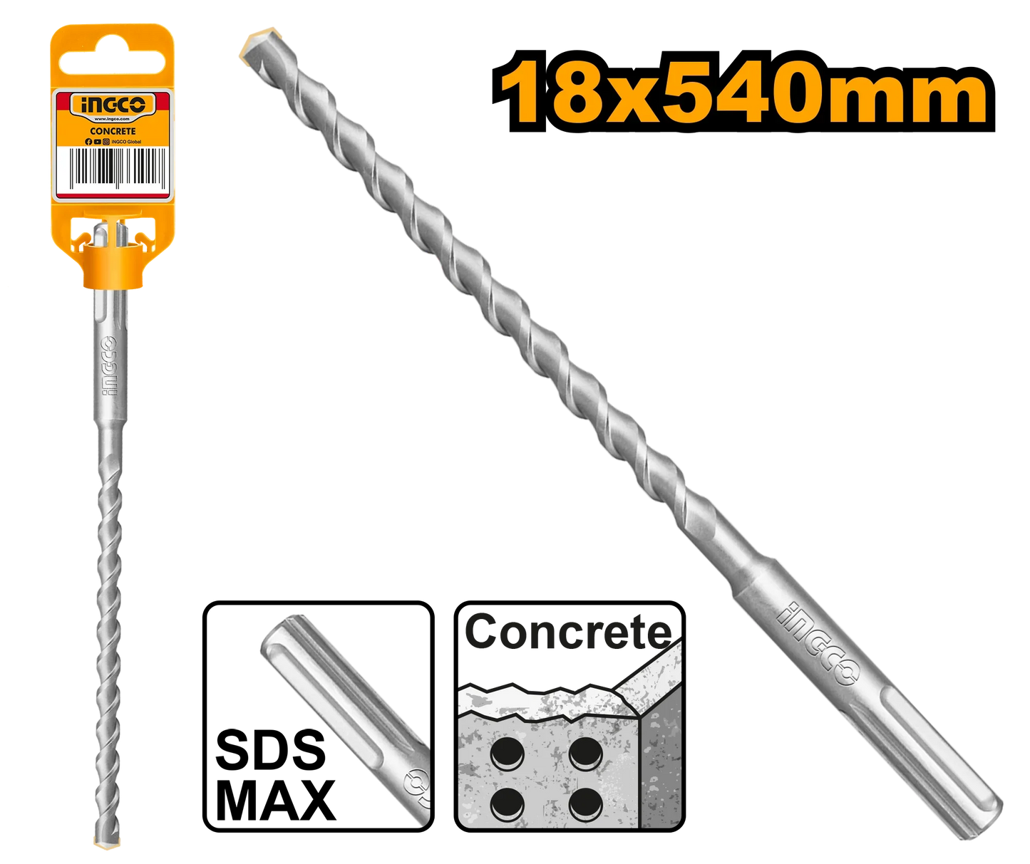 INGCO - SDS max hammer drill 18*540mm DBH1241805