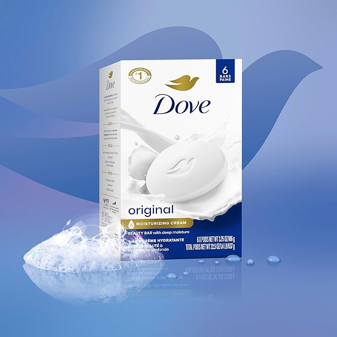 Dove Soap - Original - Moisturizing Cream - Beauty Bar - 106g - US - 6 Pack