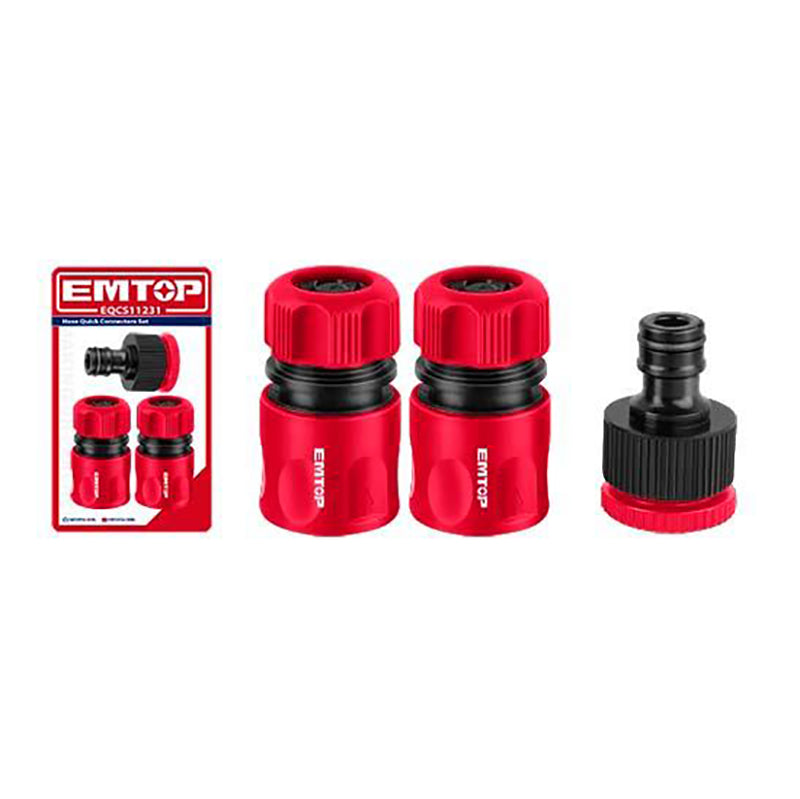 Emtop - 3 Pcs Hose Quick Connectors Set- Model - EQCS11231