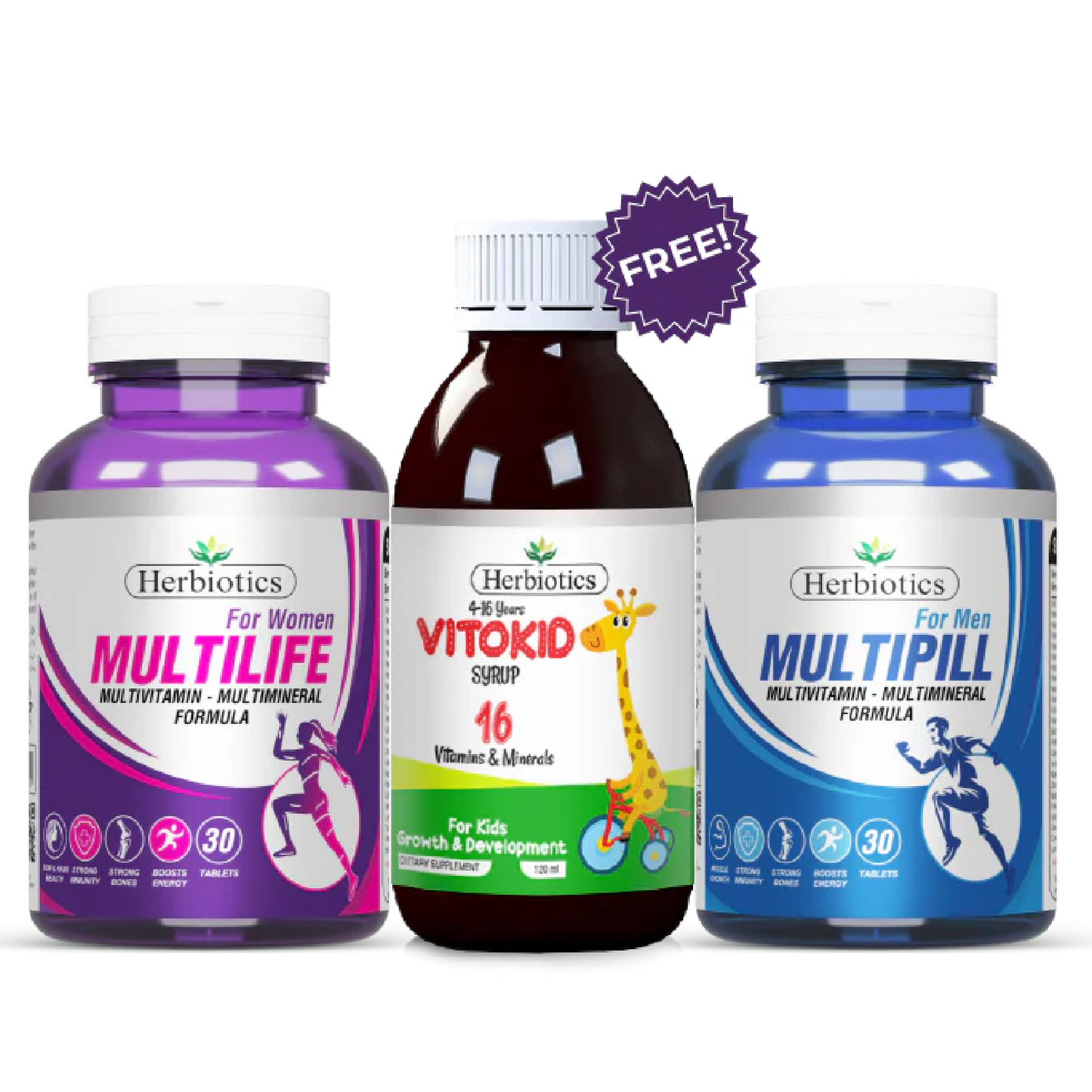 Herbiotics - Kids Multivitamin Bundle - Bundle - Set - Child Nutrition