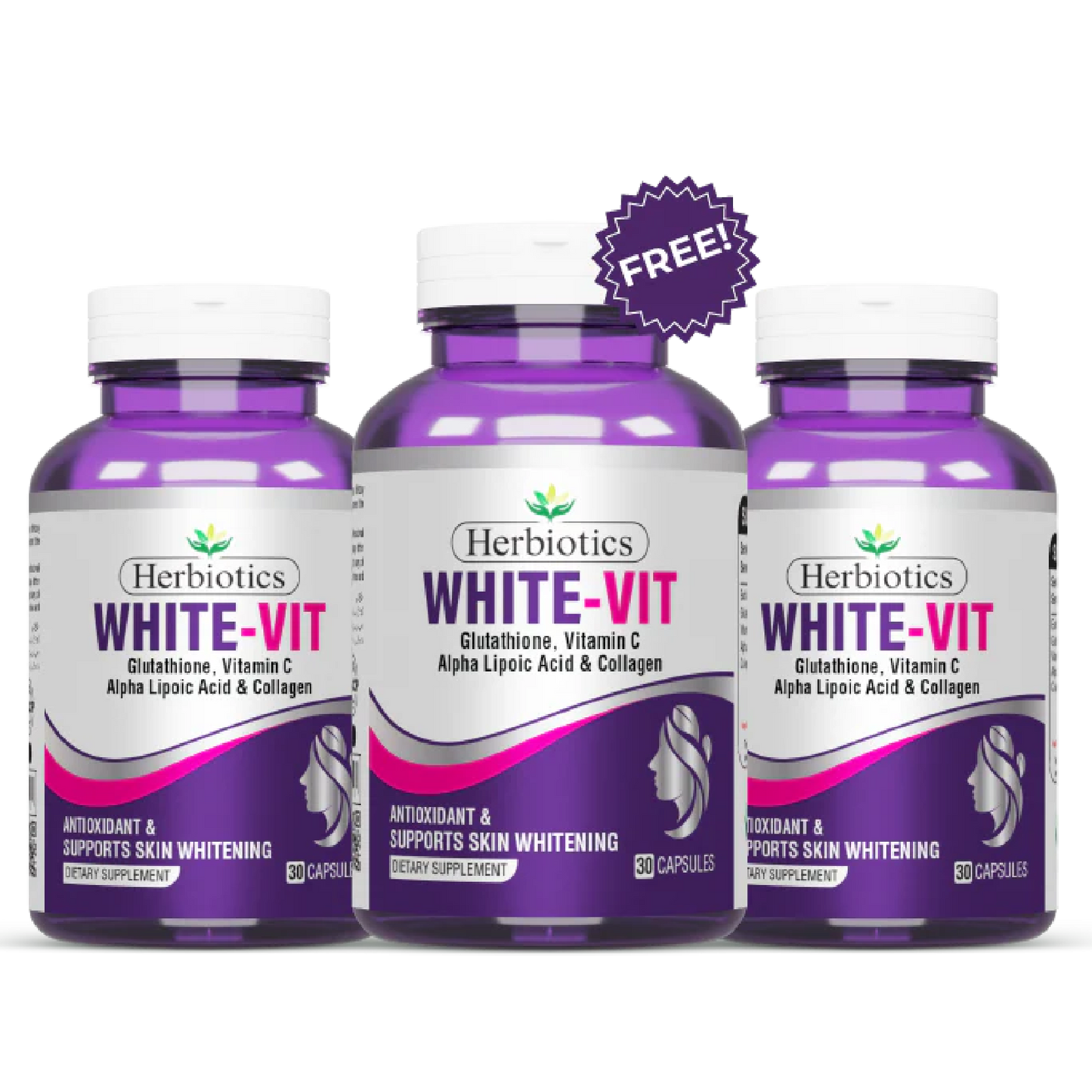 Herbiotics - White-vit - Bundle - 3 Pack - Buy 2 Get 1 Free
