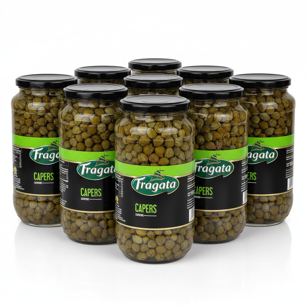 Fragata - Capers in Brine - 935g - Drained Weight: 595g- Pack Of 12