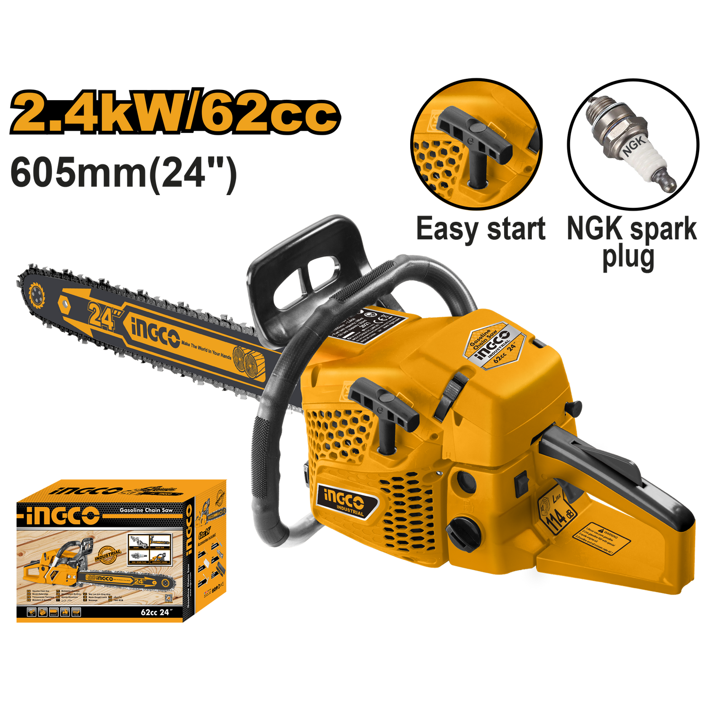 INGCO - Gasoline chain saw 2400W GCS5602411