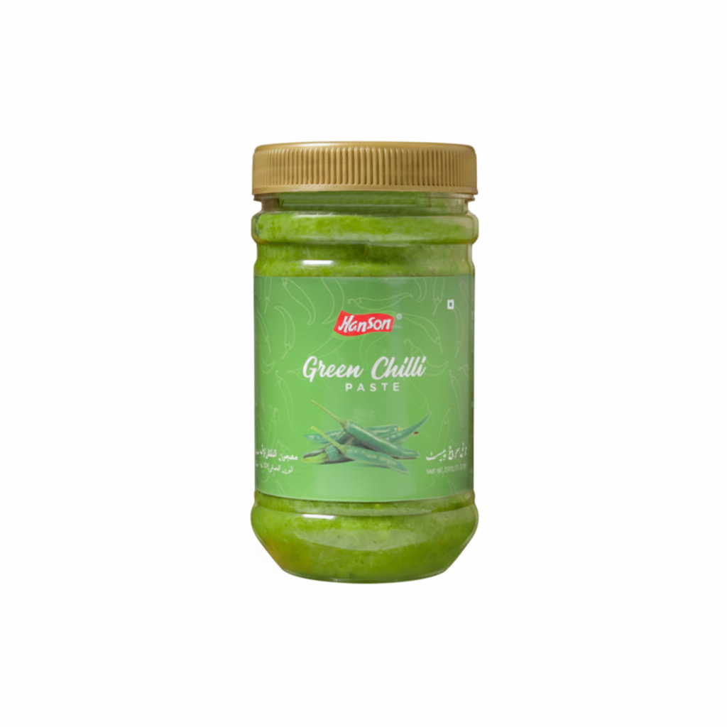 Hanson - GREEN CHILI PASTE - Pet Jar - 330gm