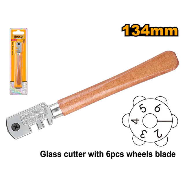 INGCO - Glass cutter 6pcs HGCT02