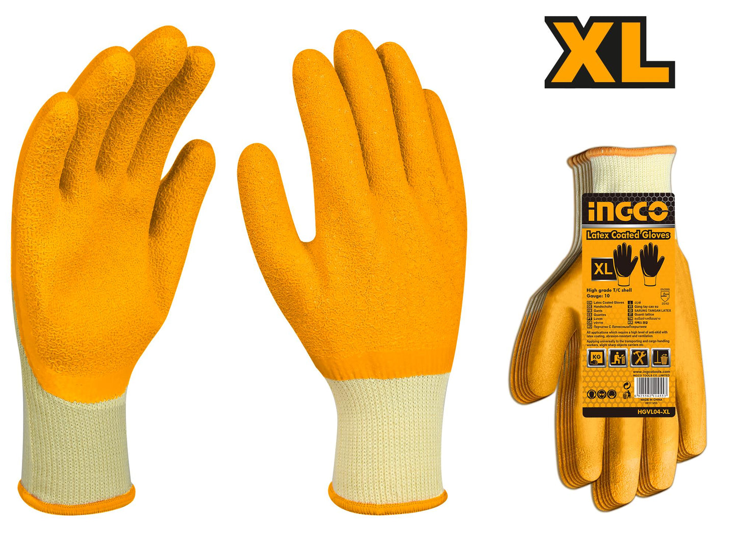INGCO - Latex gloves xl HGVL04-XL