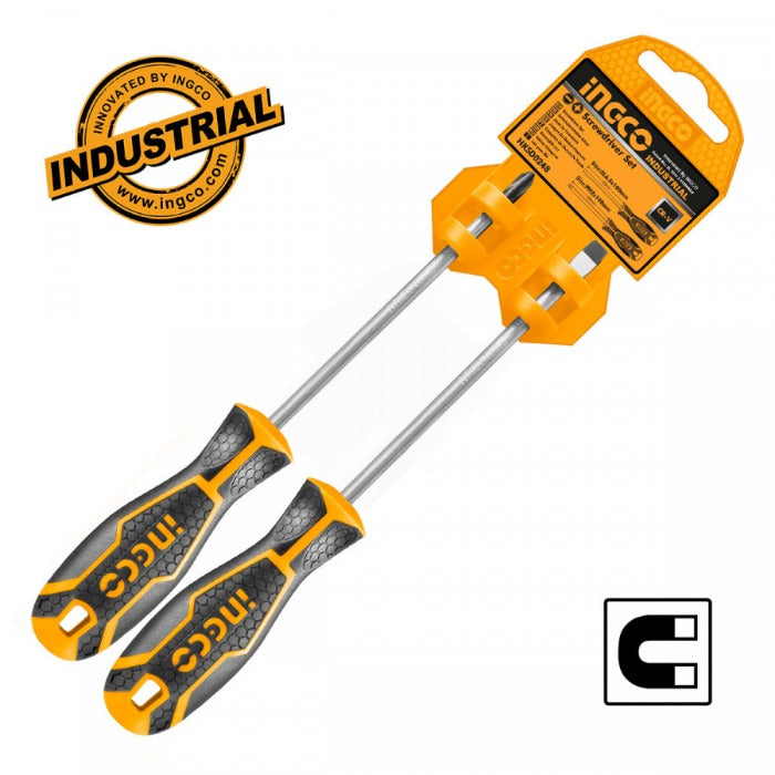 INGCO - 2 Pcs screwdriver set HKSD0248