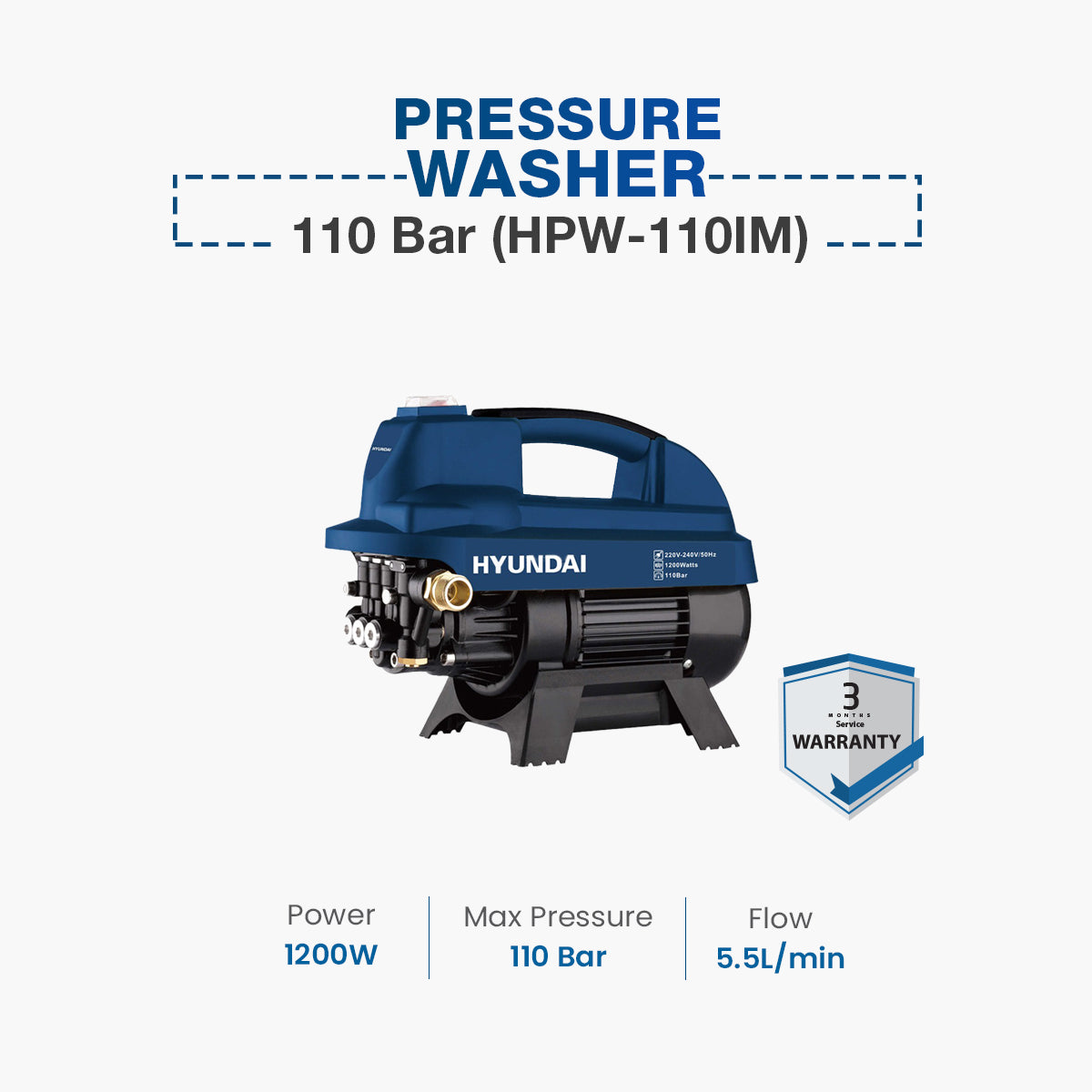Hyundai - Pressure Washer - HPW 110 M | Jodiabaazar.com