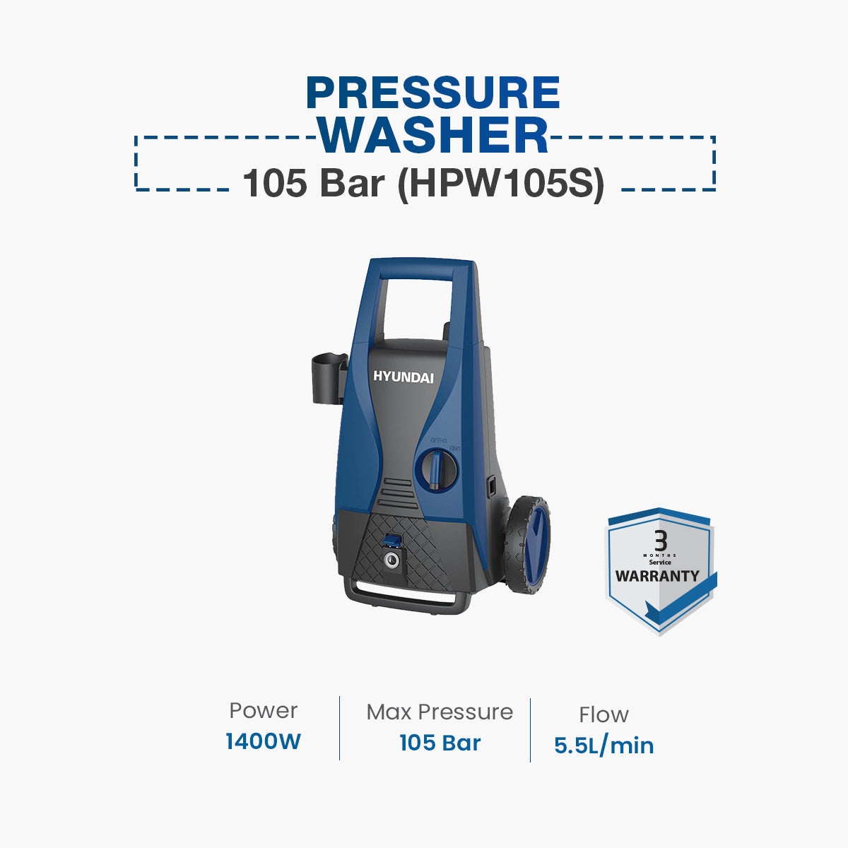 Hyundai - Pressure Washer - HPW 105 S | Jodiabaazar.com