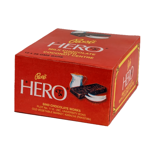 Paxy's - Chocolate Bar - Hero Coconut Bar - 12 x 25gm Bars