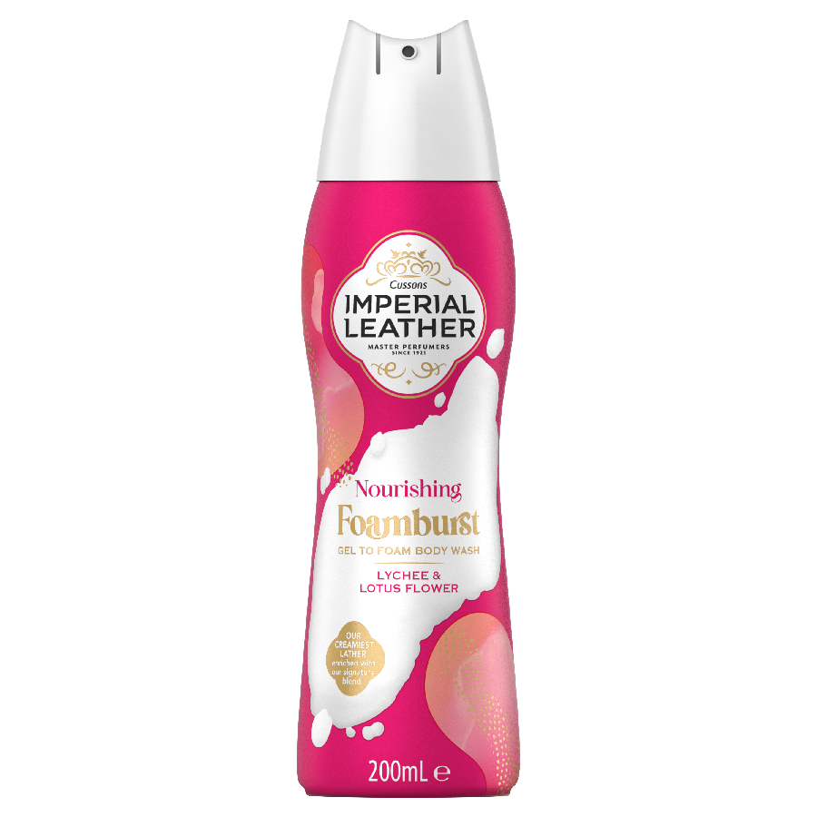 IMPERIAL LEATHER - Nourishing Foambrust - LYCHEE & LOTUS FLOWER - ( 1X6 ) 200ml