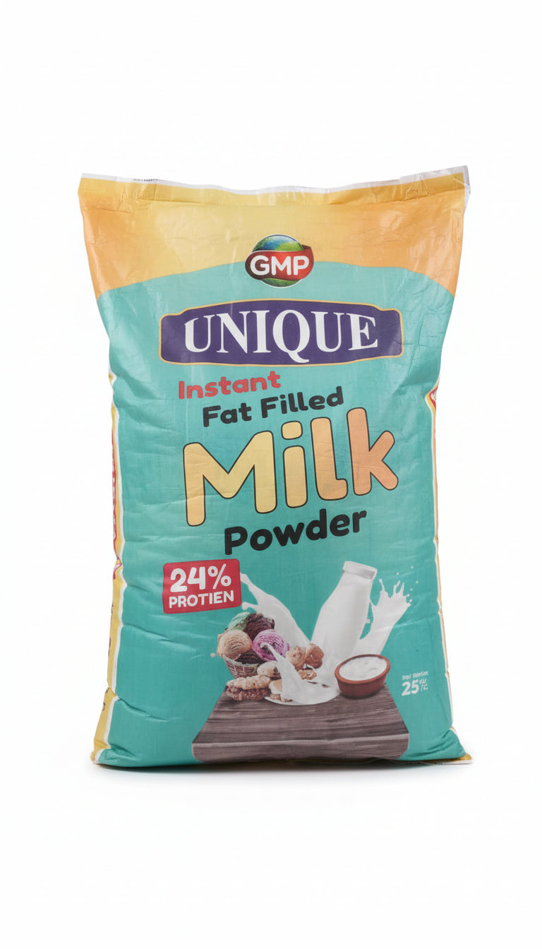 GMP - Unique - Instant Fat Filled Milk Powder - Powder Milk - 24% - 25 KG