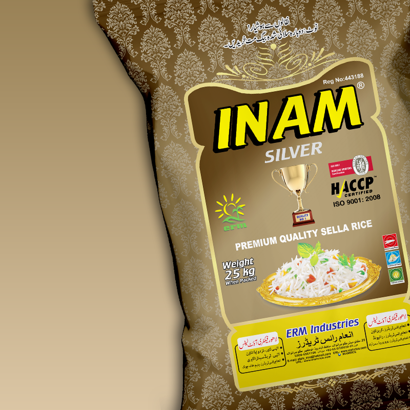 Inam Rice - Silver - Sella Rice - Double Steam - XL - 25 KG