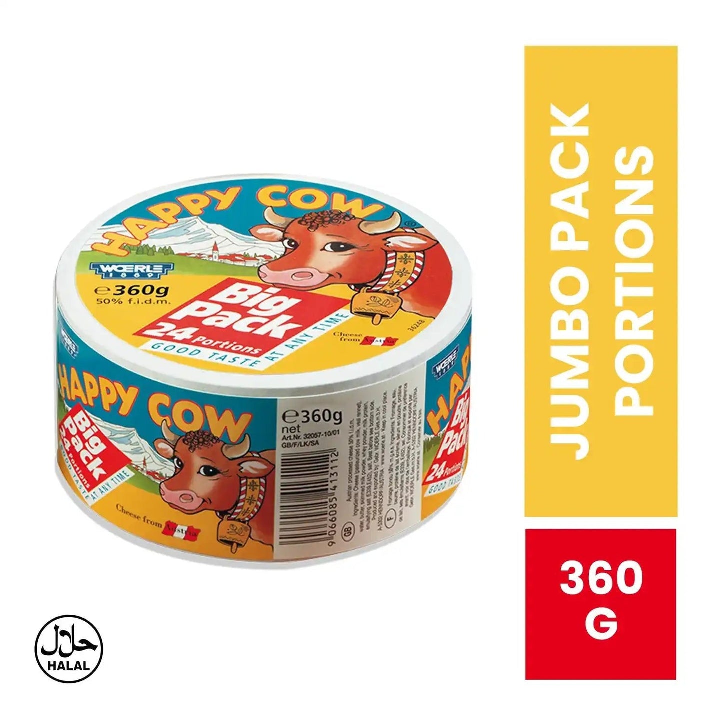 Happy Cow - Triangle Processed Cheese - 8Pcs - 120 gm