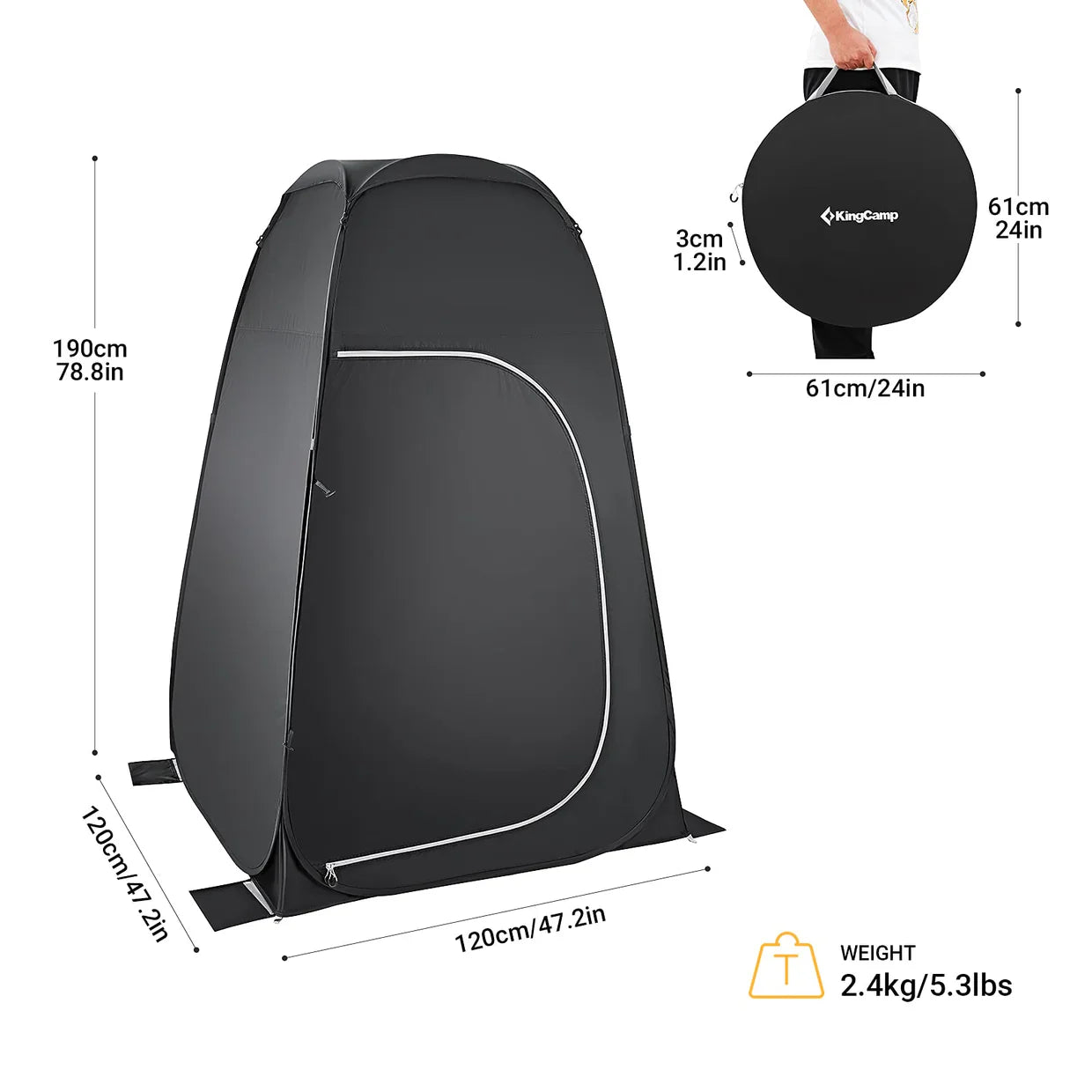 KingCamp - Changing Tent - Convenience