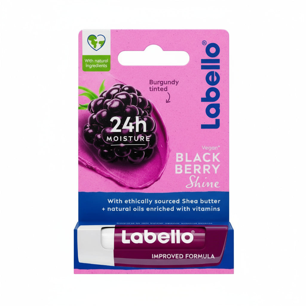 Labello - BLACK BERRY SHINE - LIP BALM - 4.8gm