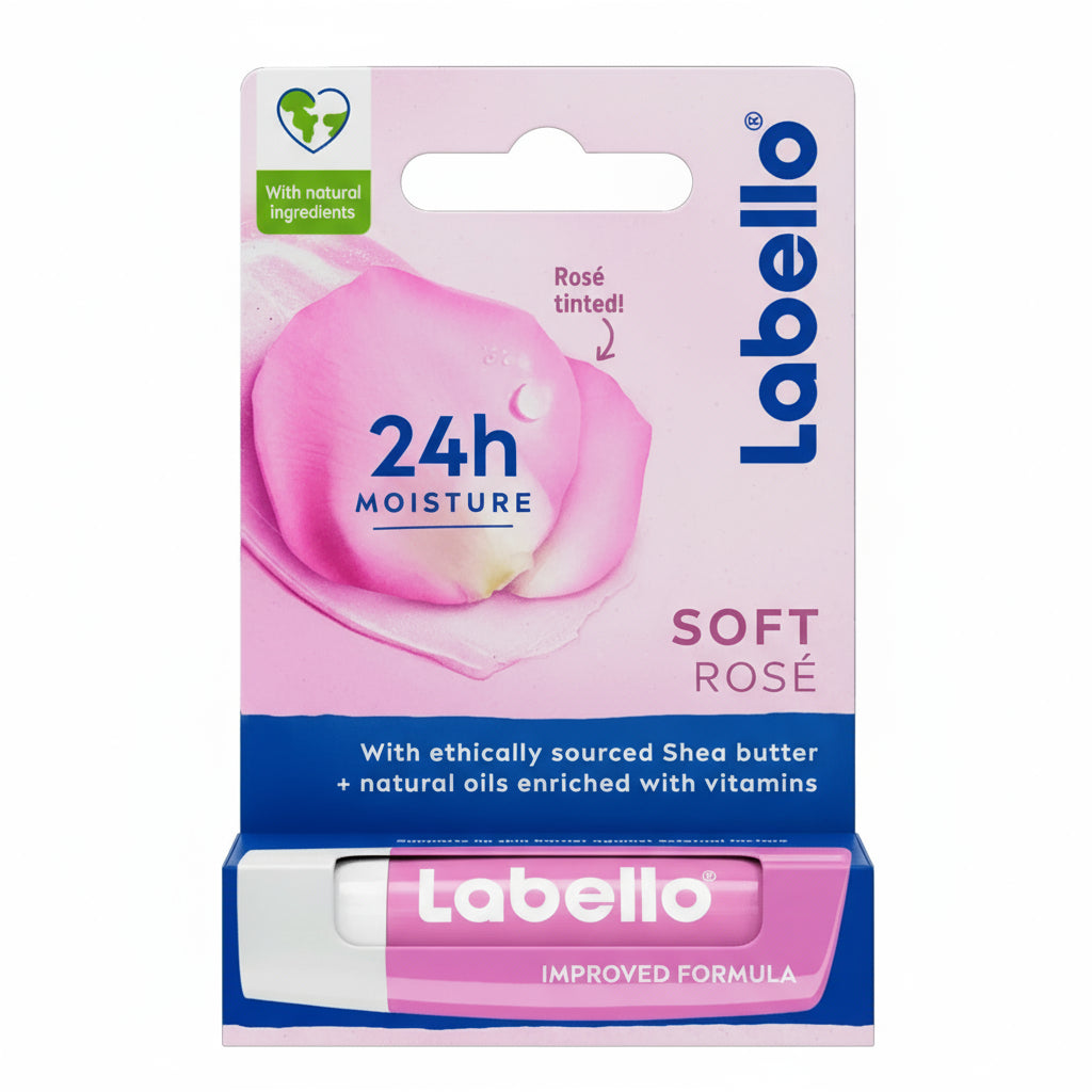 Labello - SOFT ROSE - LIP BALM - 4.8gm