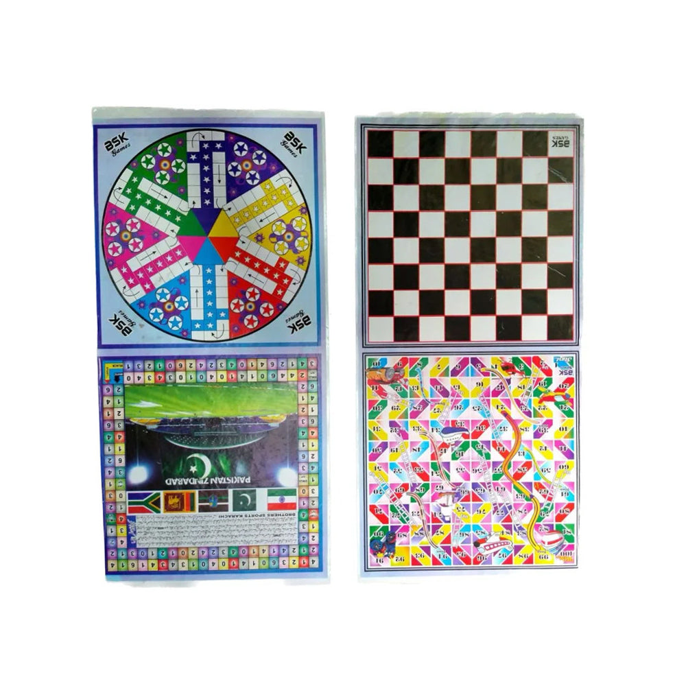 Giant Ludo Game - 32 x 32 inch - Ludo Board Game + 4 Games