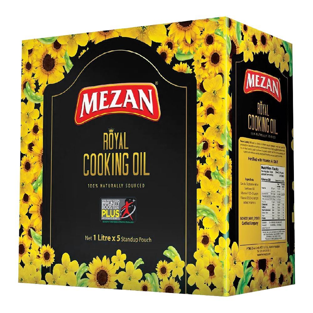 Mezan - Royal Cooking Oil - 5 Litres - 1x5L Pouch