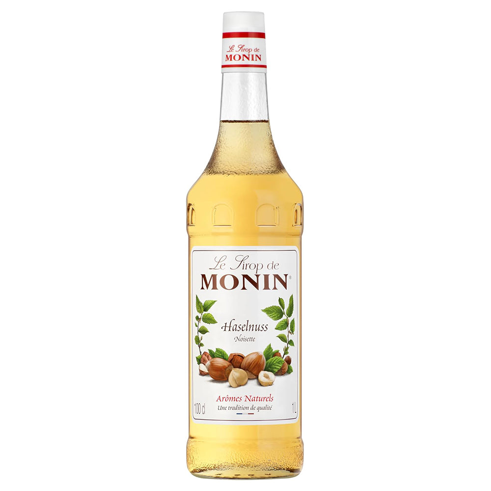 Monin - Premium Hazelnut Syrup - 1 Liter - Le Sirop De Monin
