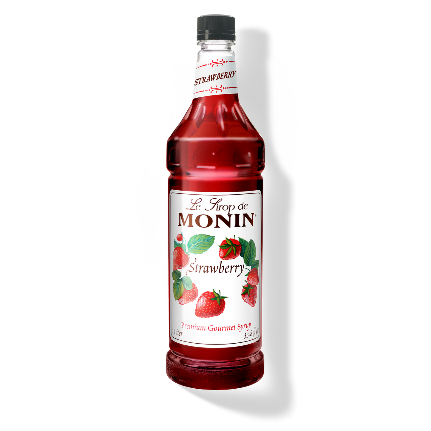 Monin - Strawberry Fraise/Strawberry Syrup - Classic Sweetness- 1 Liter - Le Sirop De Monin