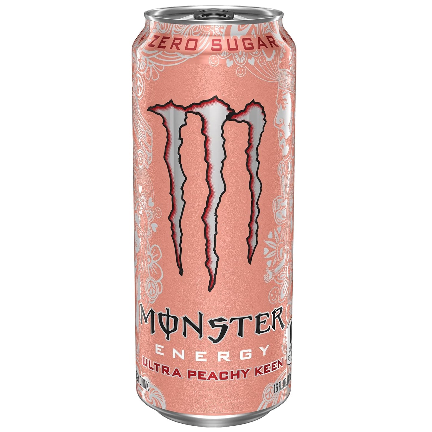Monster Energy Drink - Zero Sugar - Ultra Peachy Keen - 454 ML (Pack of 12)