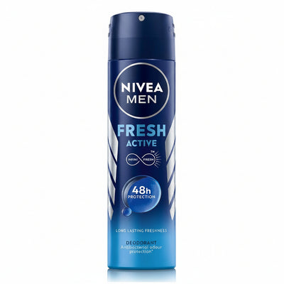 Nivea Men Fresh Active deodorant spray on a white background