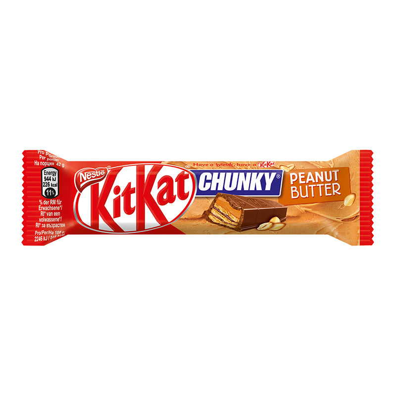 Nestle Kitkat - Chunky - Peanut Butter - Chocolate Wafer Bar - 24 Pc x40 Gm