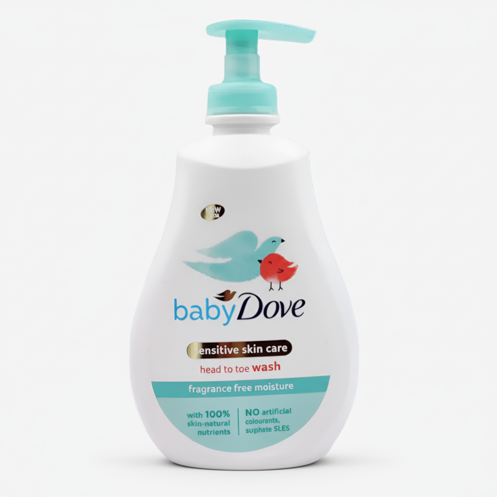 BABY DOVE - Sensitive Skin Care - Head to Toe Wash - Fragrance Free Moisture - 400ml