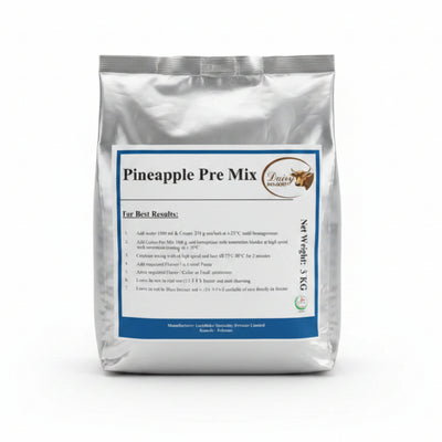 Gelato-pre-mix package with instructions and branding on a white background
