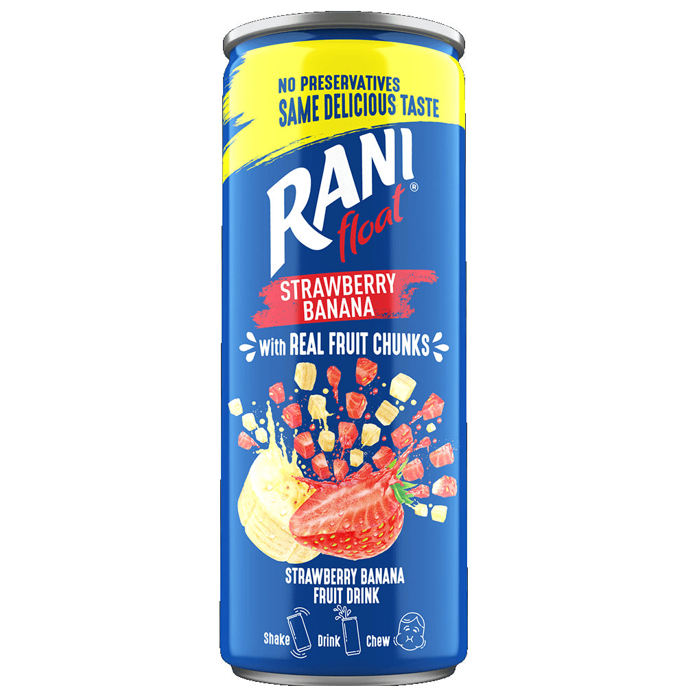 Rani Float Fruit - Dubai - Mixed Juice Drink - 240 ML (Pack of 24) - Strawberry Banana