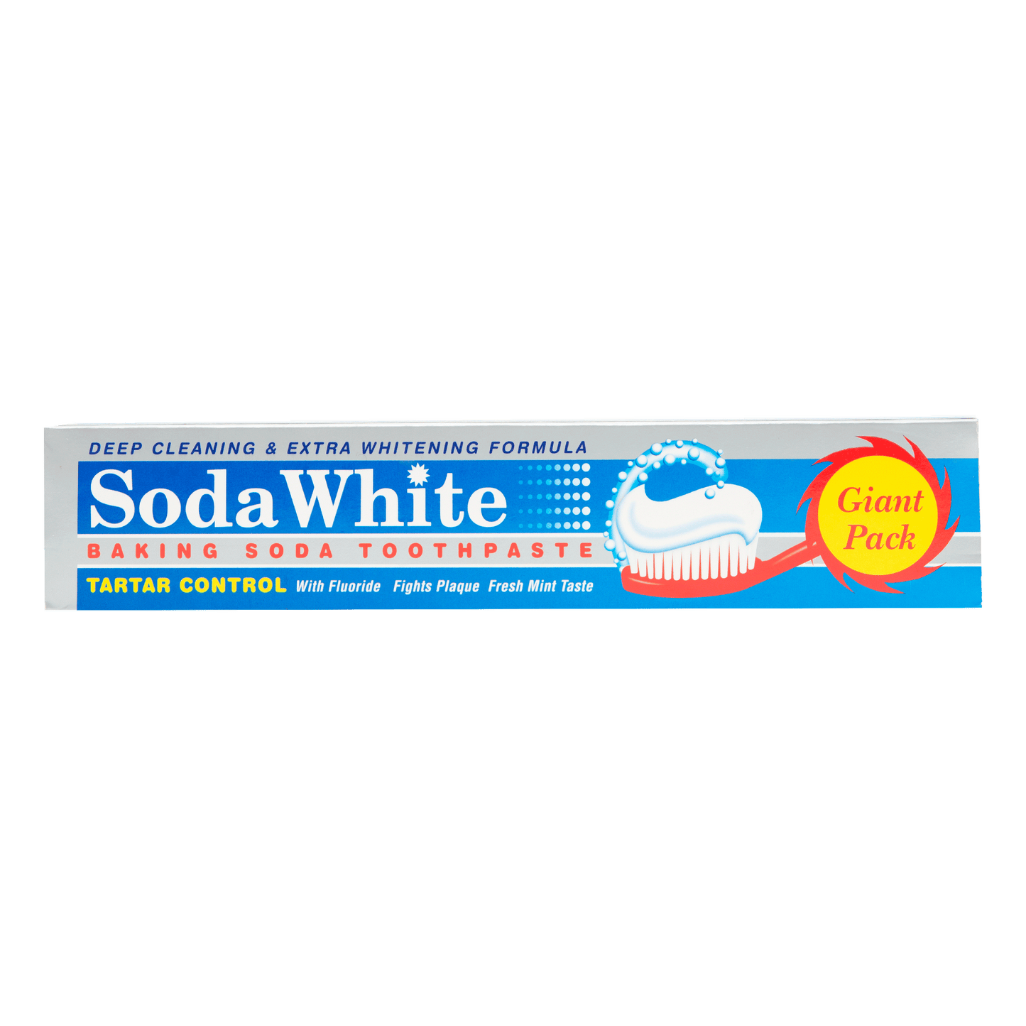 SodaWhite - Baking Soda Toothpaste - Giant Pack (135g) - Cavity Protection & Fresh Breath - Pack of 12