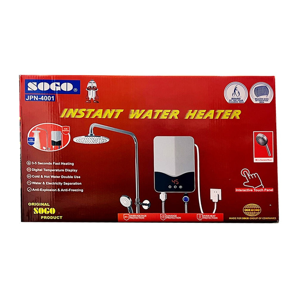 SOGO JPN-4001 - Instant Electric Water Heater (Jpn-4001) - NO WARRANTY