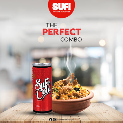 Sufi - Cola - Classic - Cola - Flavored Soft Drink - 250 ML - 12 Cans - 1 Pack