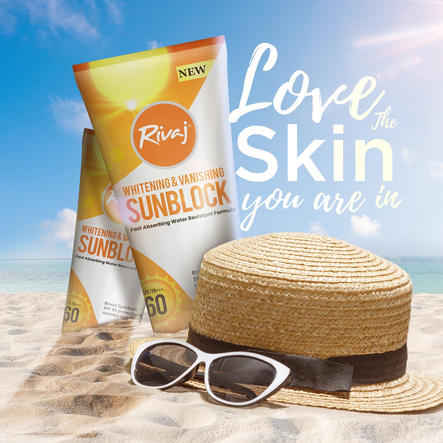 Rivaj - Sunblock - Whitening & Vanishing - SPF 60 - 100ml
