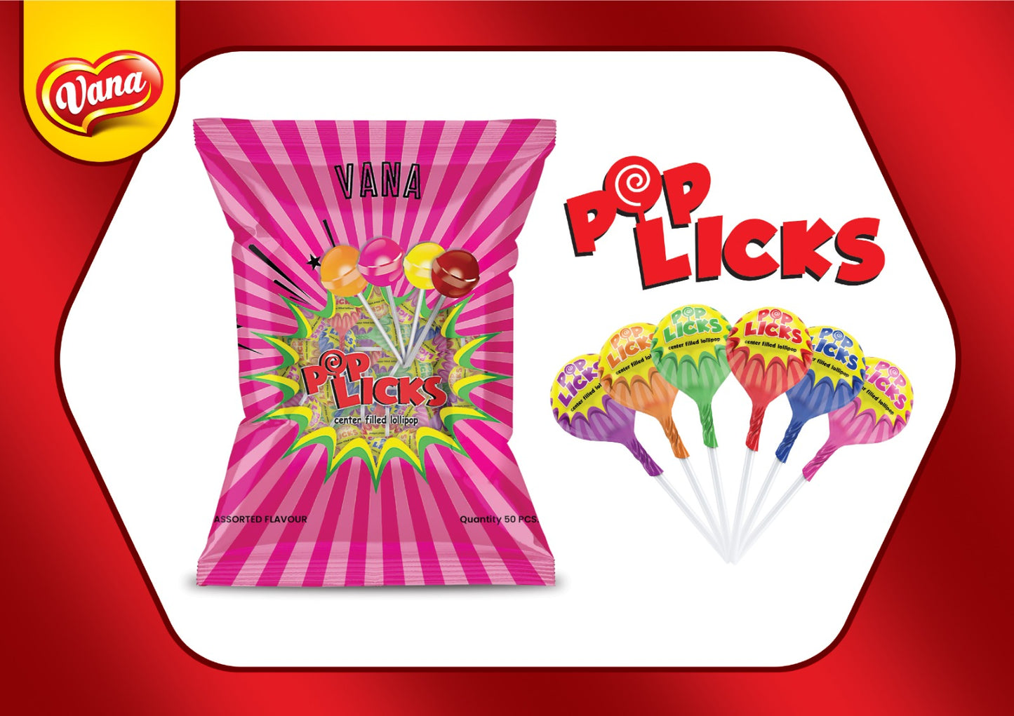 VANA - PopLick's - 800gm - (50 Pieces Bag) - 18 CT