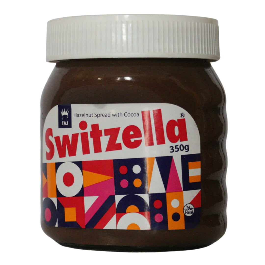 Taj Confectionary - SWITZELLA - Hazelnut Spread With Cocoa - 350 GM - Glass Bottle