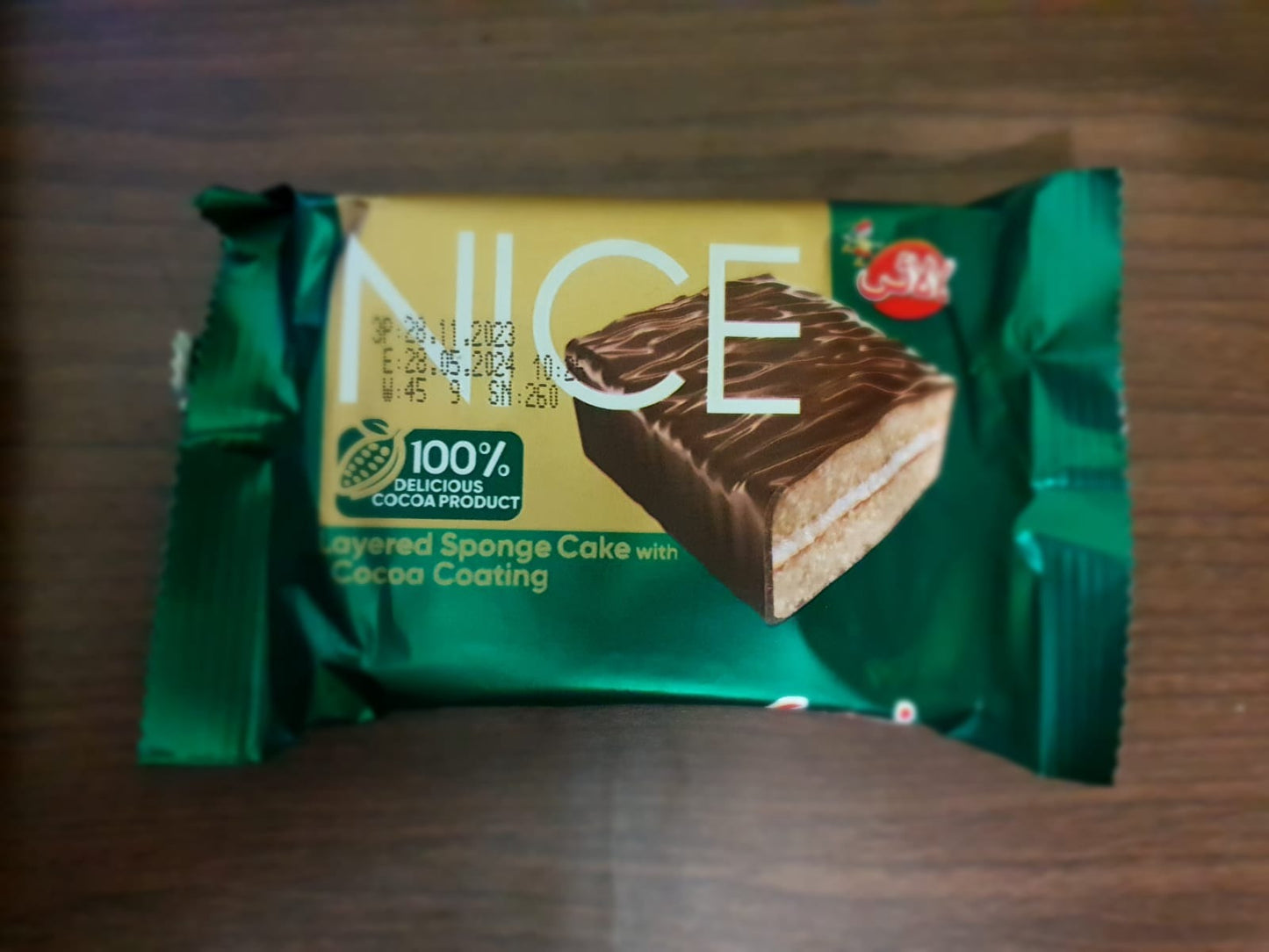 Lalaei - NICE - Layered Sponge Cake With Chocolate Coating - 100% Delicious Cocoa Product - Pack of 24