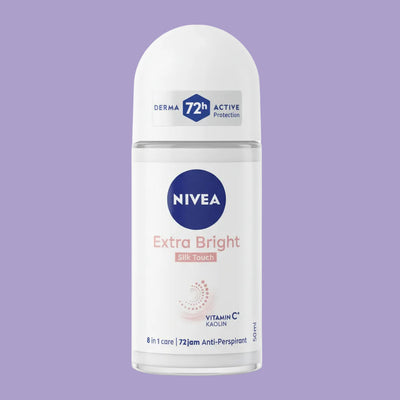 NIVEA - EXTRA BRIGHT - SILK TOUCH - Anti-perspirant - Roll On- 50ml